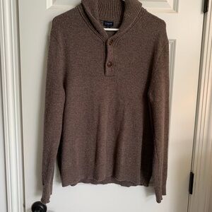 J. Crew Men's Brown Lambswool Blend Sweater